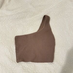 Aritzia Babaton sculpt one shoulder cropped tank